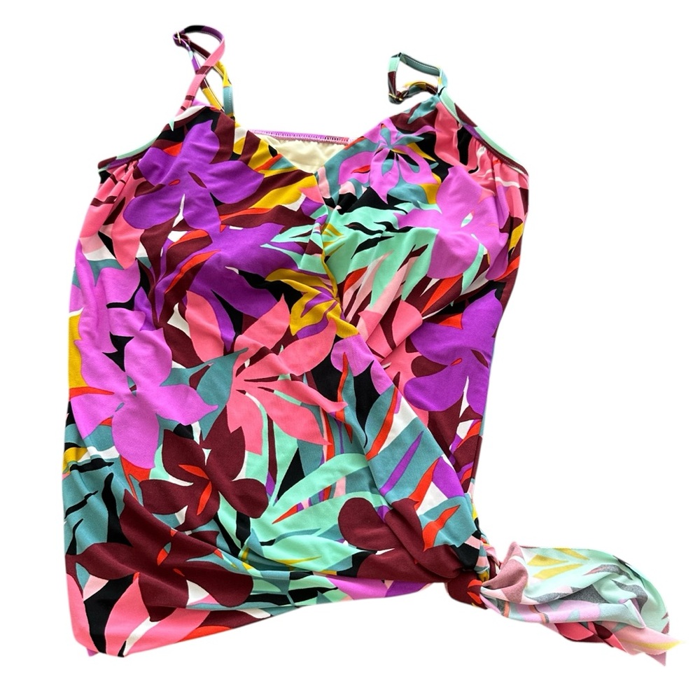 Magicsuit Swimwear Palm Springs Mallory Halter Soft Cup Tankini Size 12